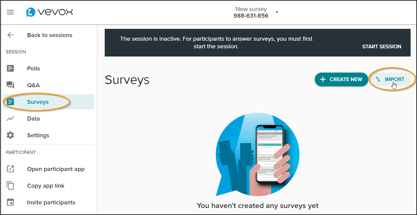 Publish surveys – Vevox helpsite