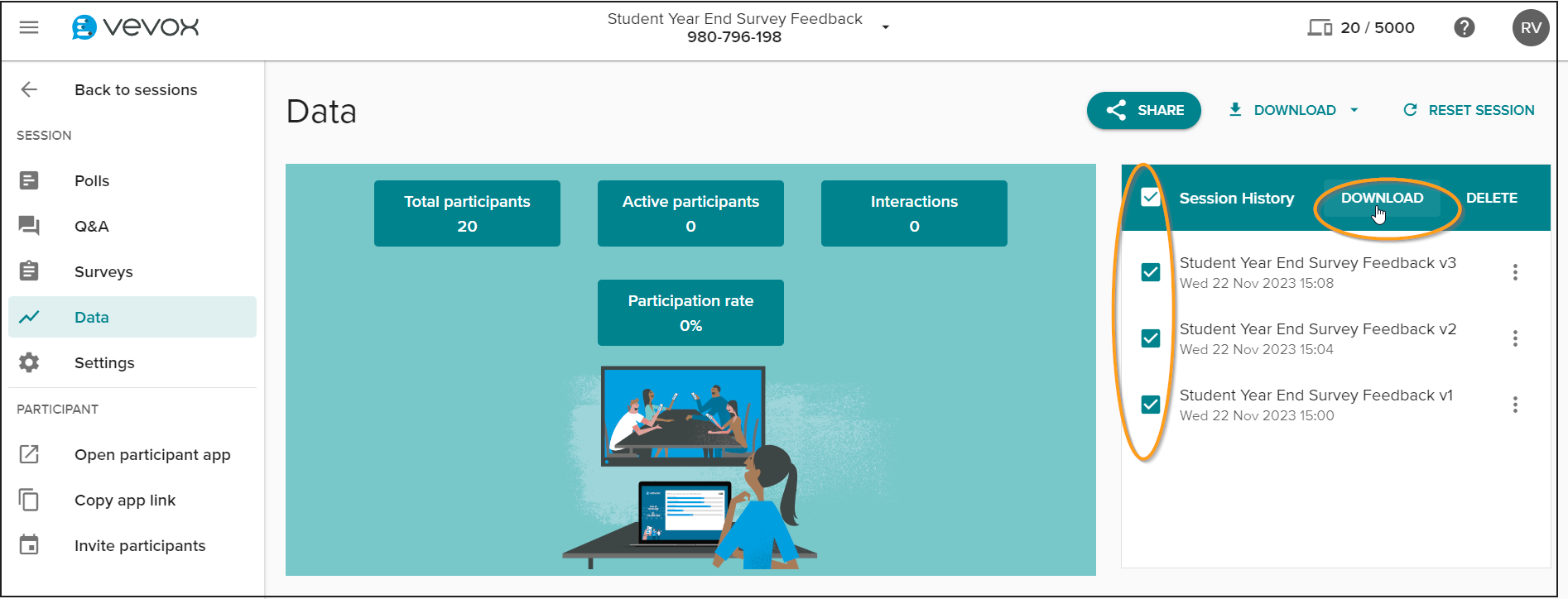 Bulk download from session history.png