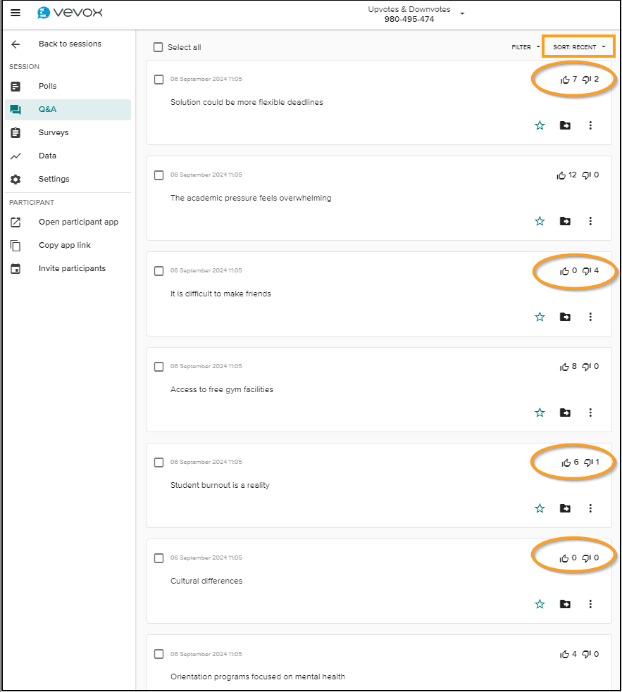 Dashboard with up and down votes filter resent.png