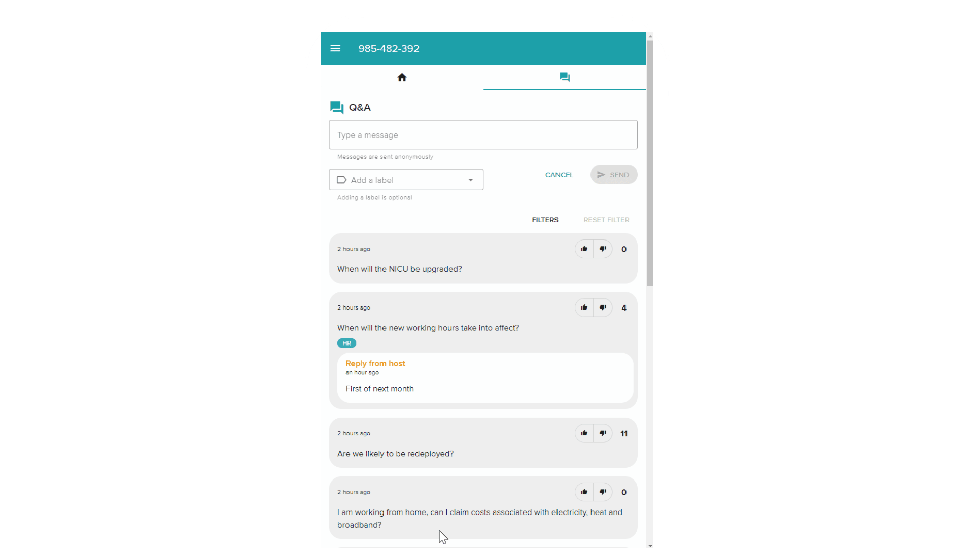 Participant app send comment and add label display article v2-1.gif