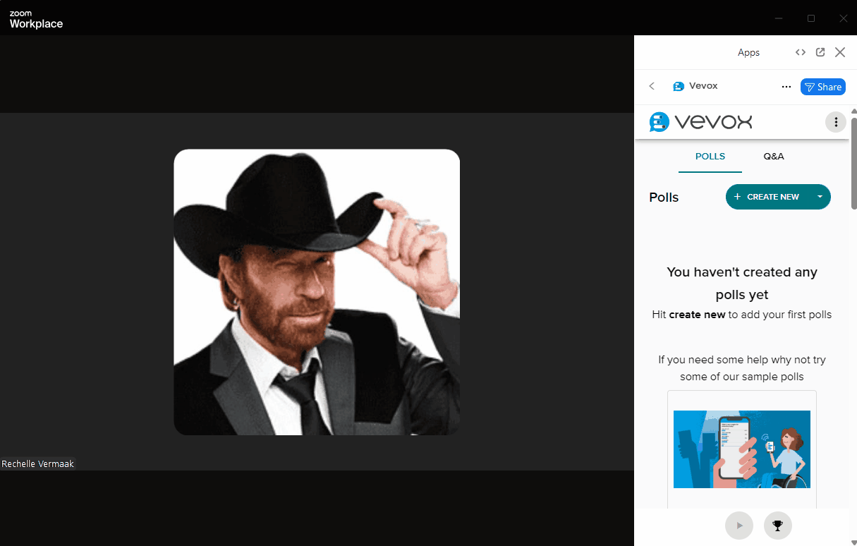 Create poll in Zoom with logo.gif