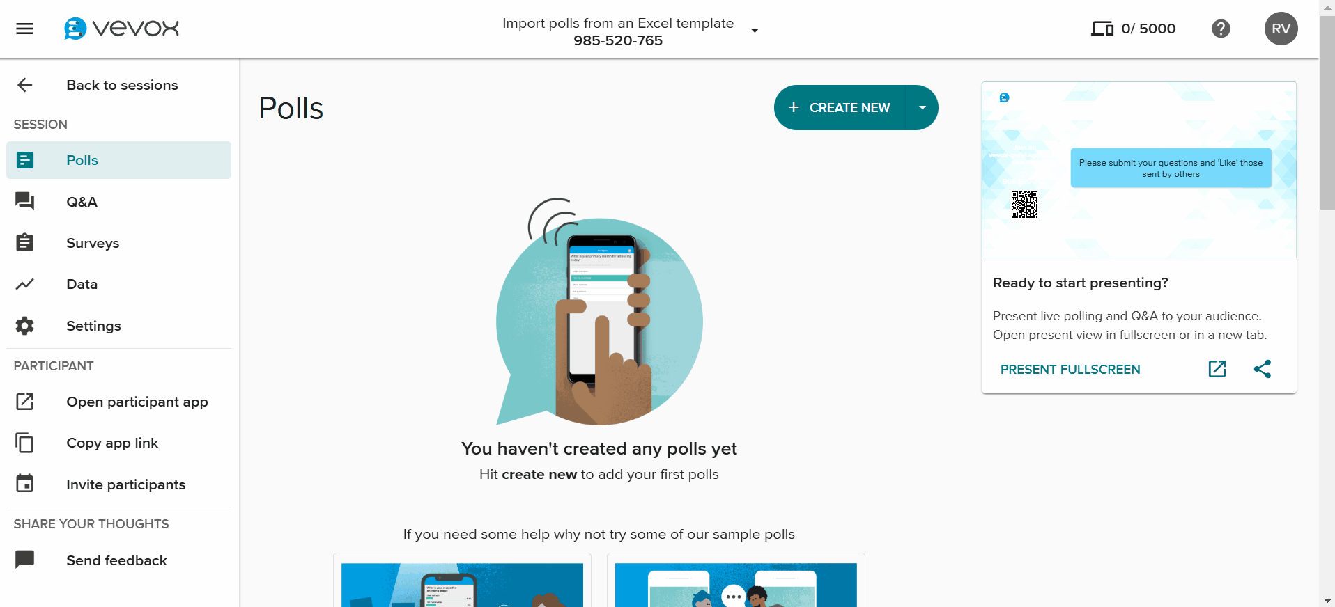 Upload Excel with polls.gif
