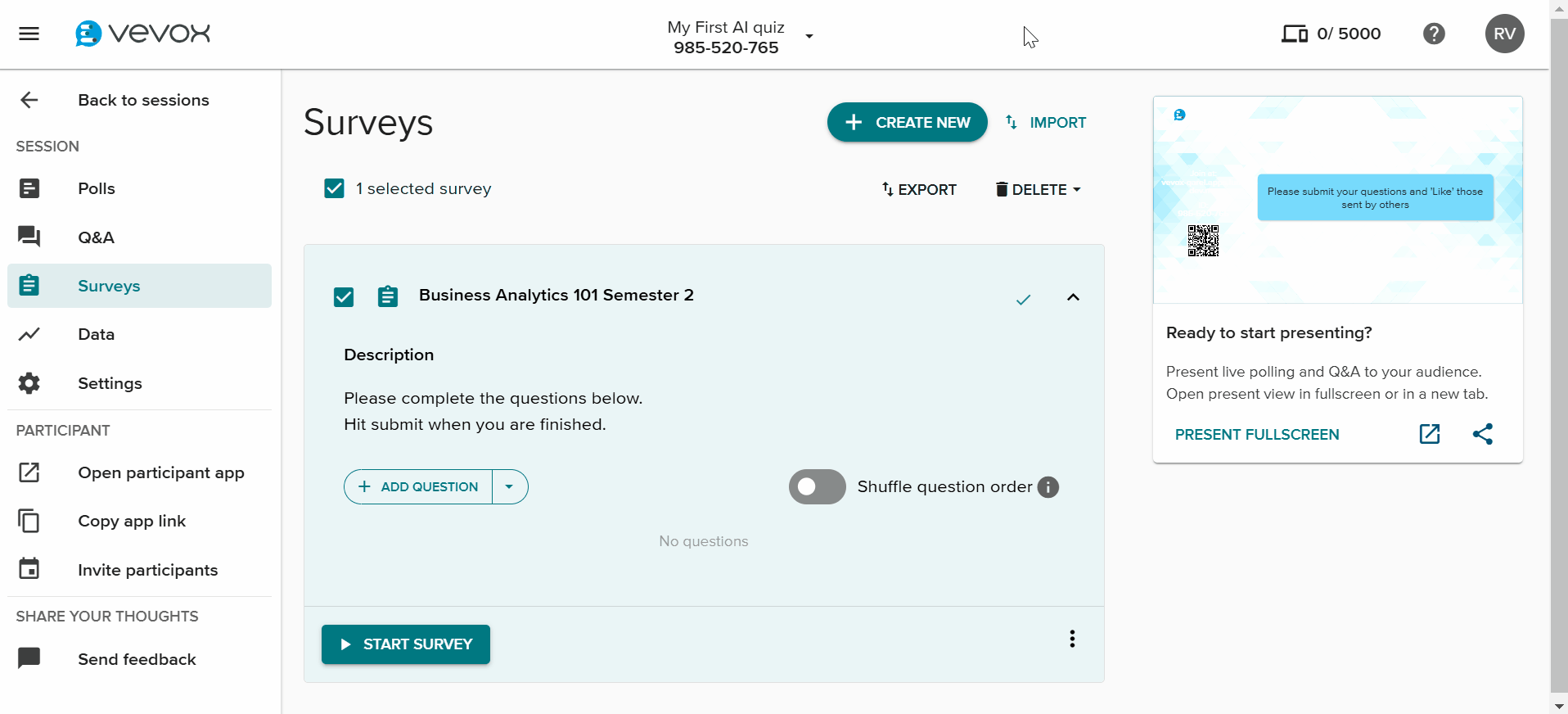 Generate AI survey questions.gif