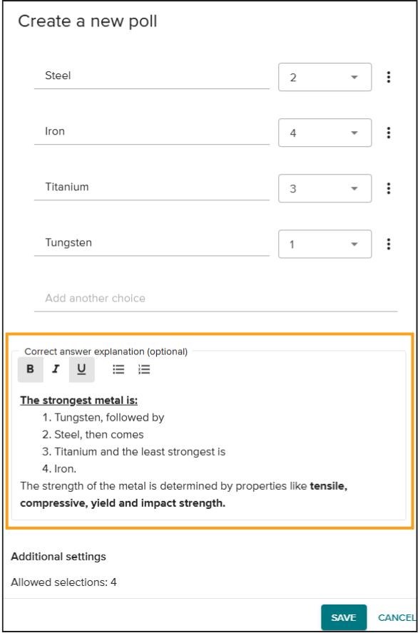 Correct answer in ranking poll create poll.png