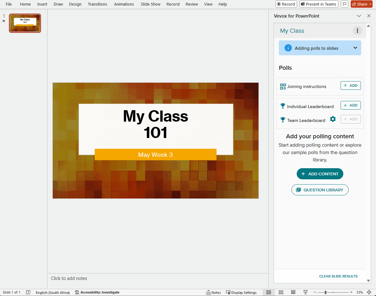 Create polls questions library AI import.gif