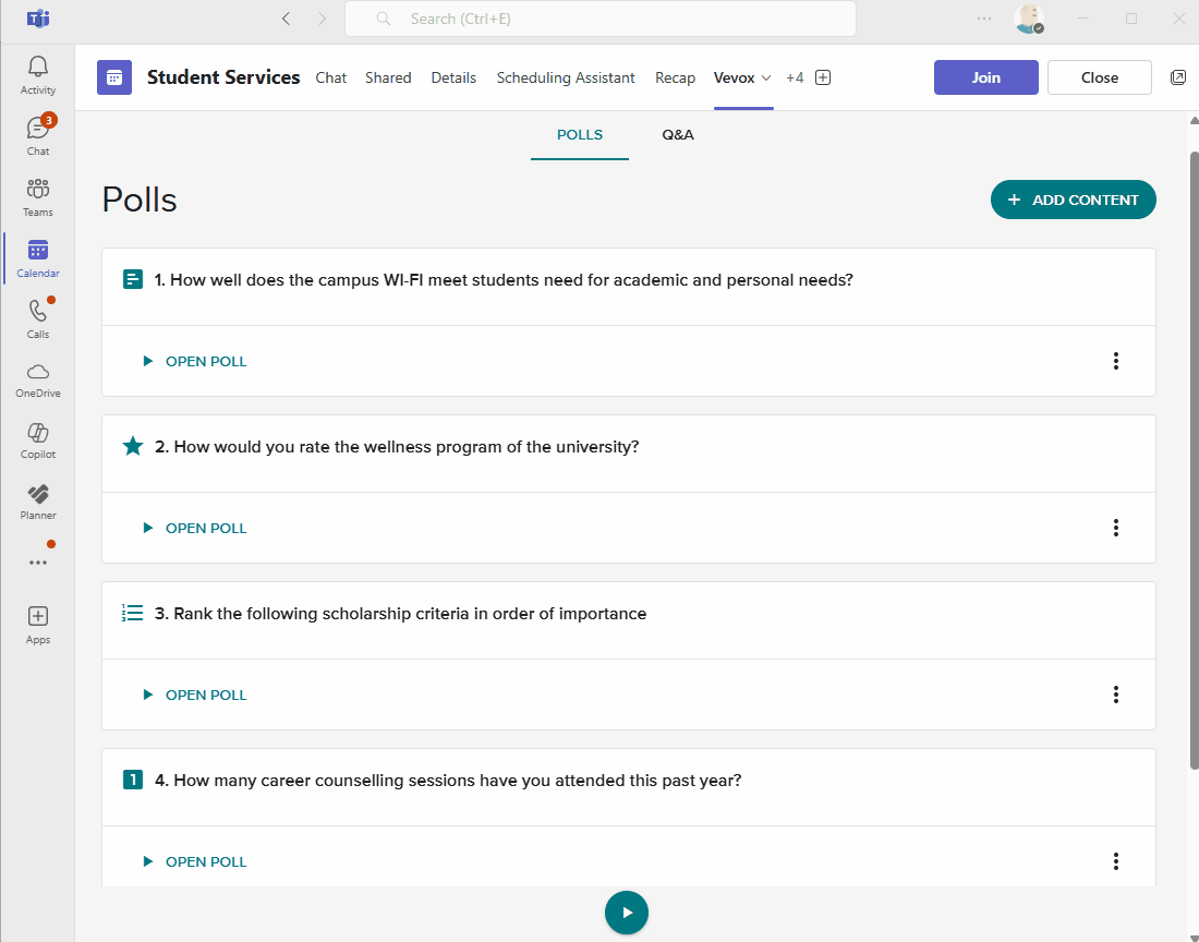 Set up poll in Teams custom settings.gif