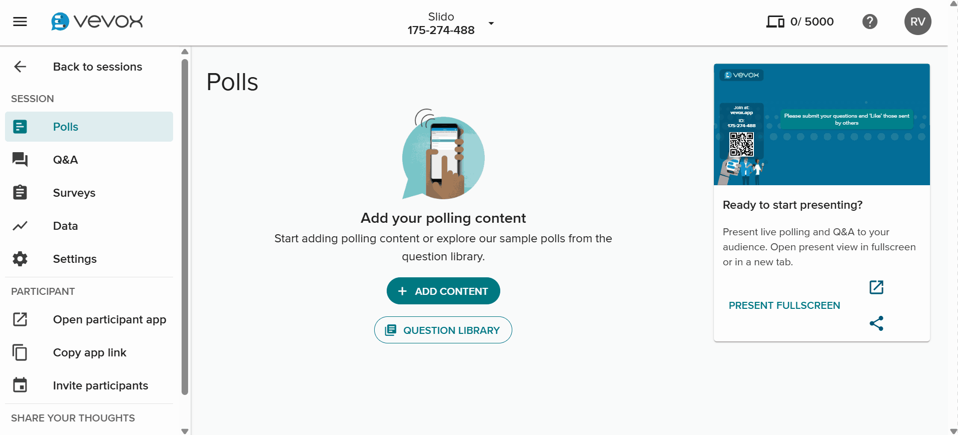 Import iClicker questions to Vevox session.gif
