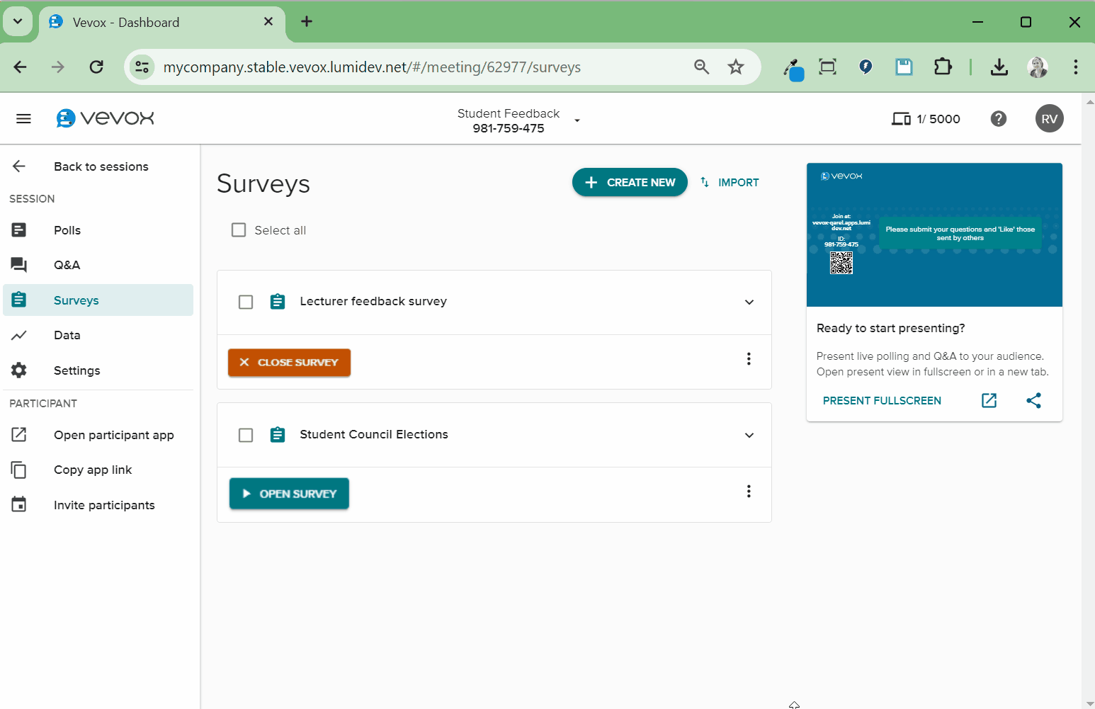 Open survey with direct link in browser.gif