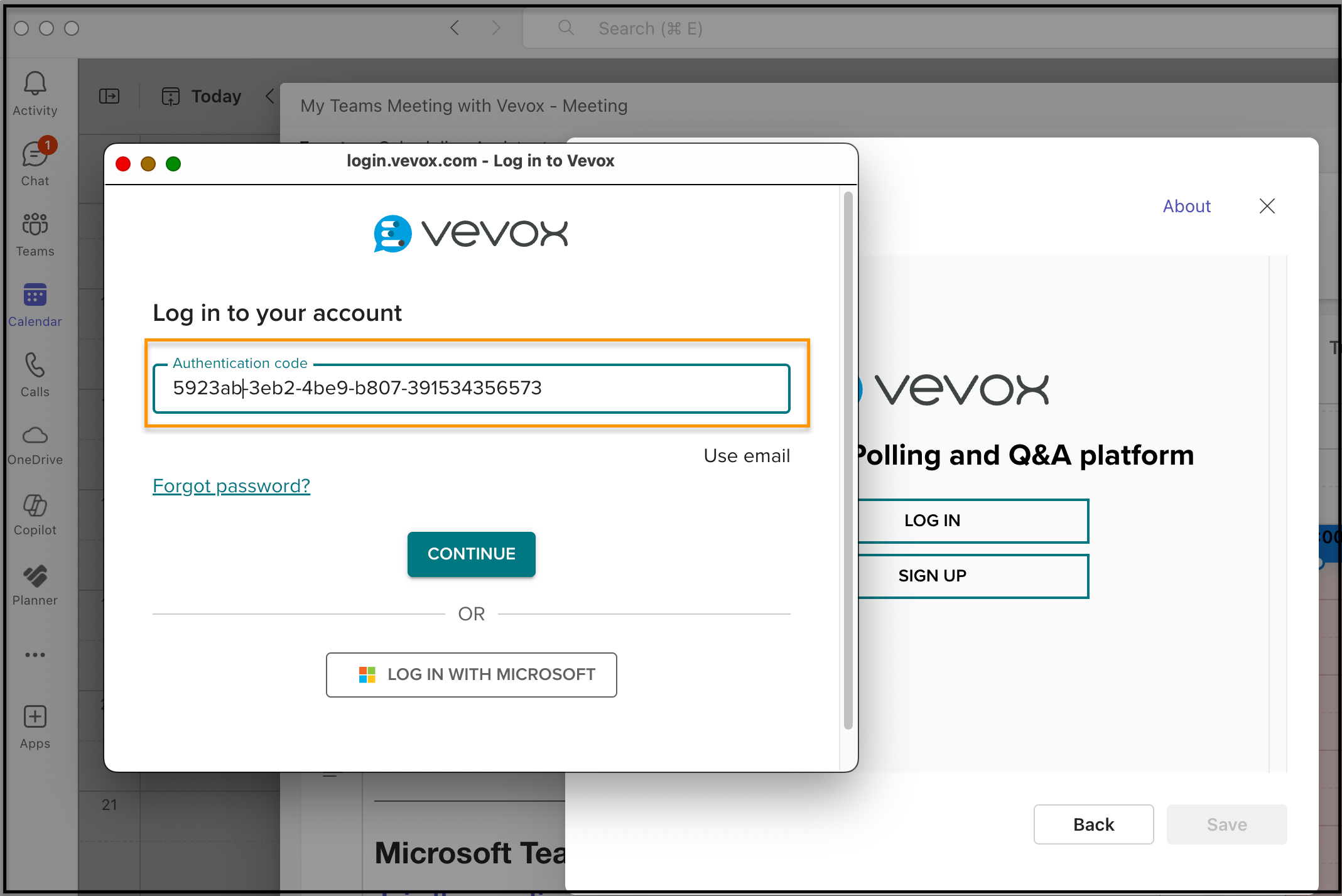 Teams rewrite authentication code image.png