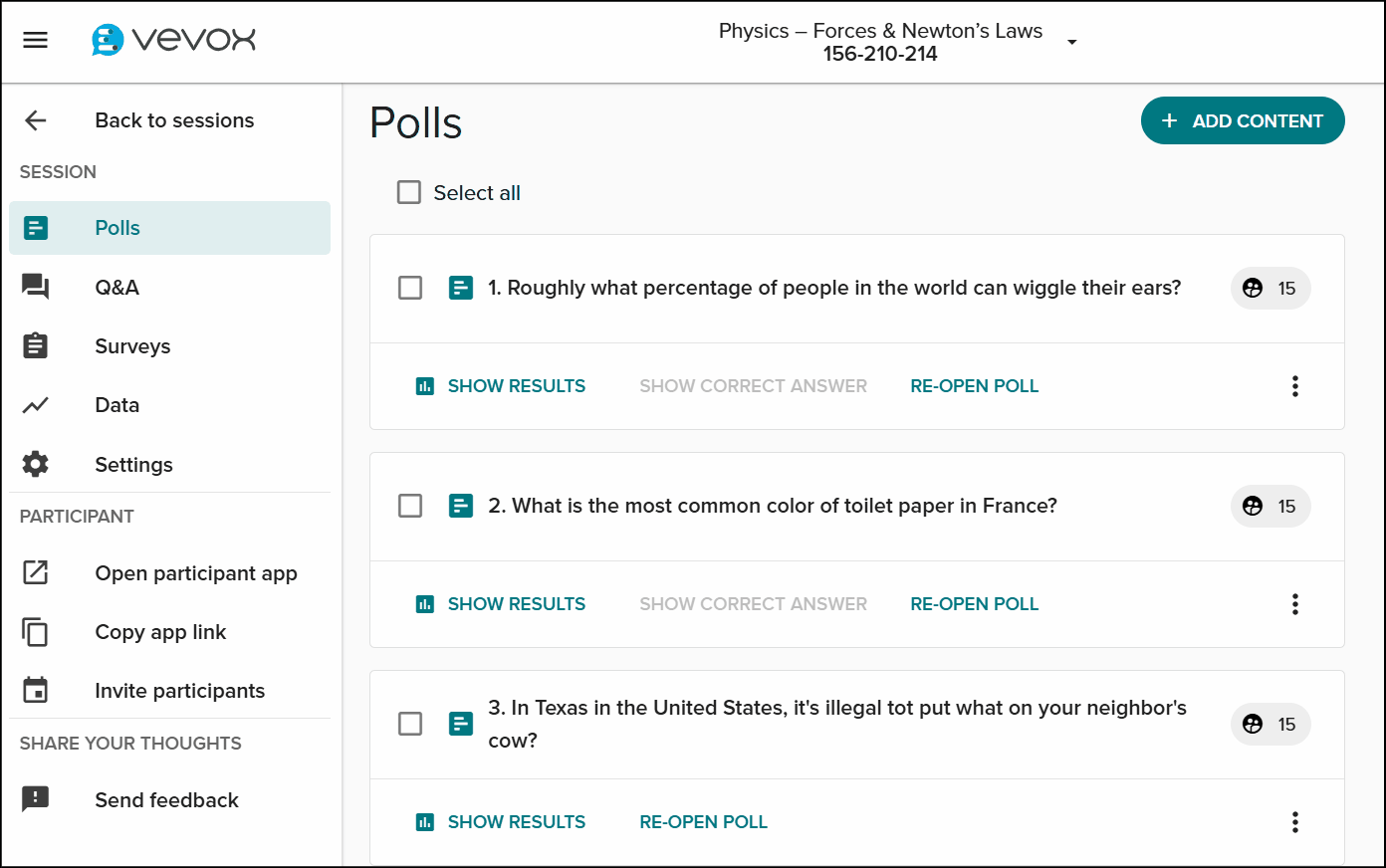 Reset pol response multiple polls.gif