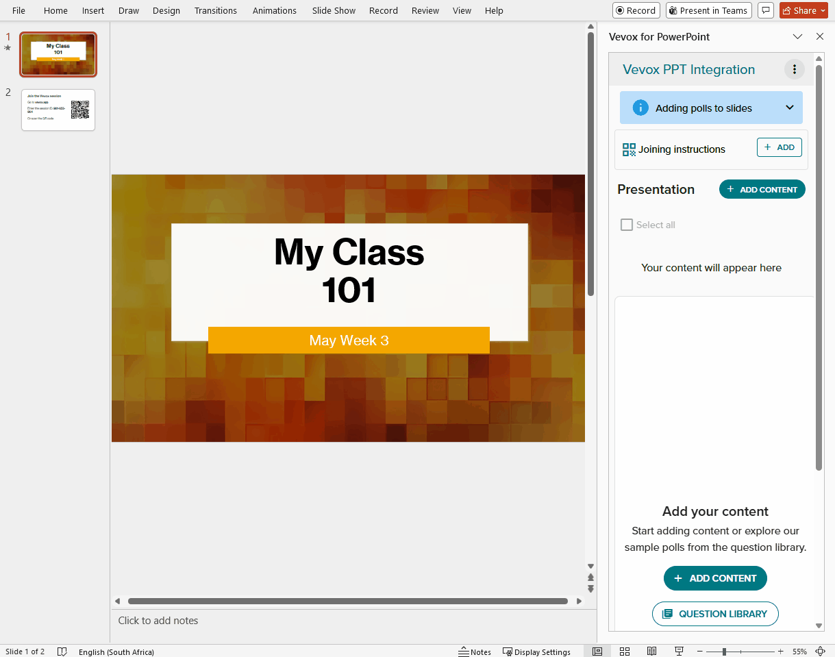 Set up question title in PPT.gif