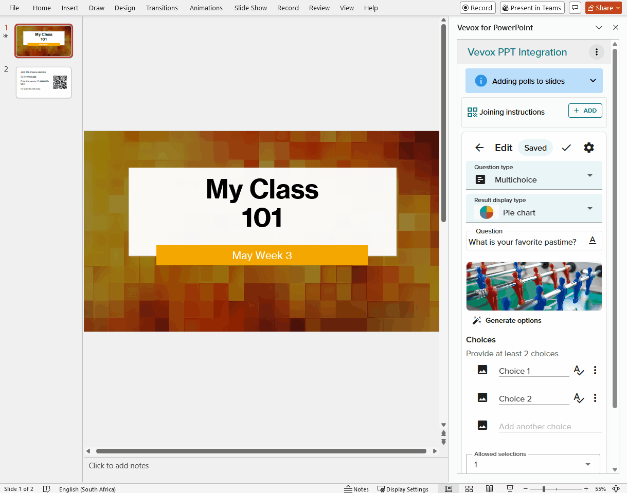 Add choices in PPT.gif