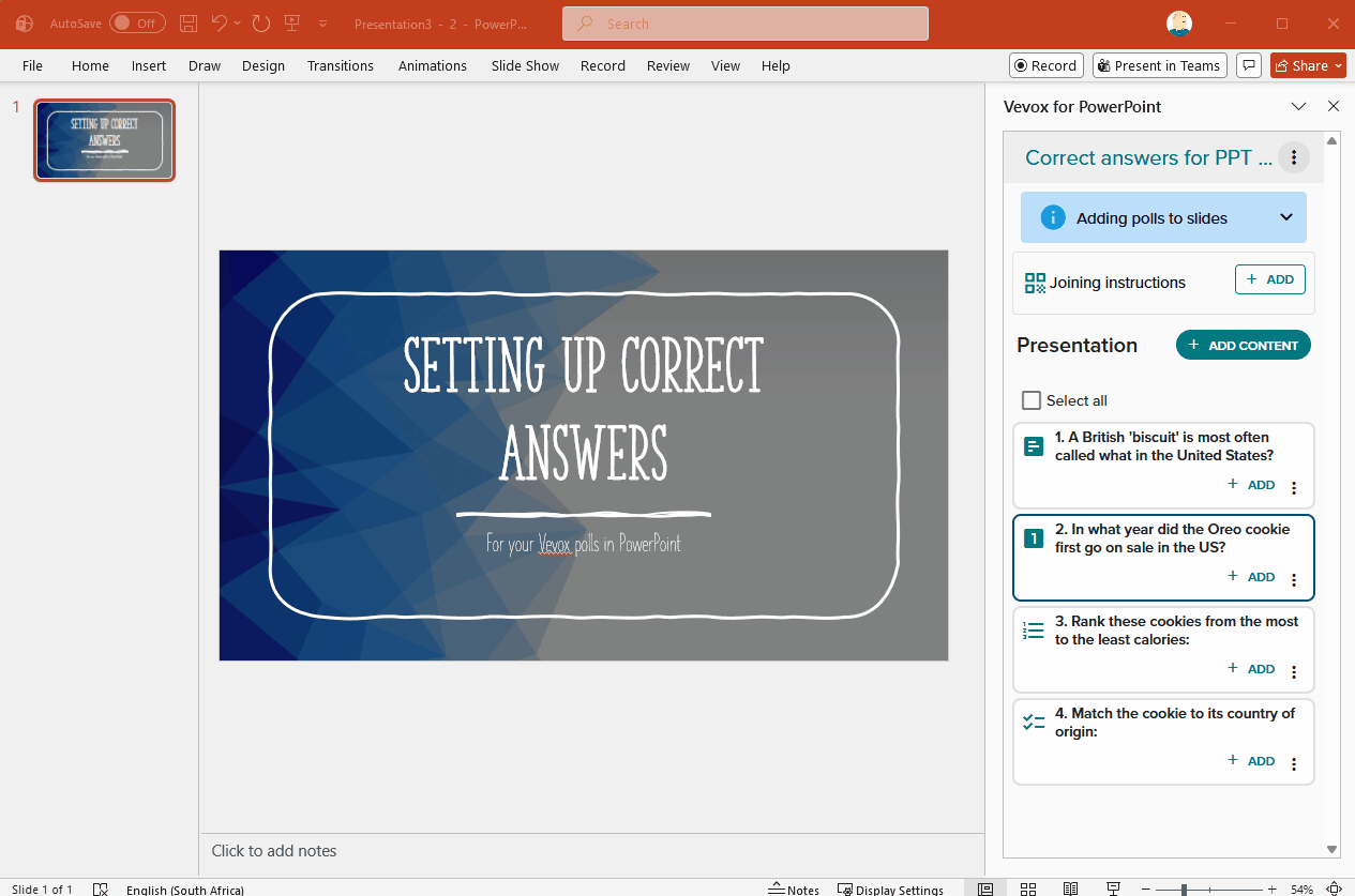 Set correct answer for all  polls types in PPT.gif
