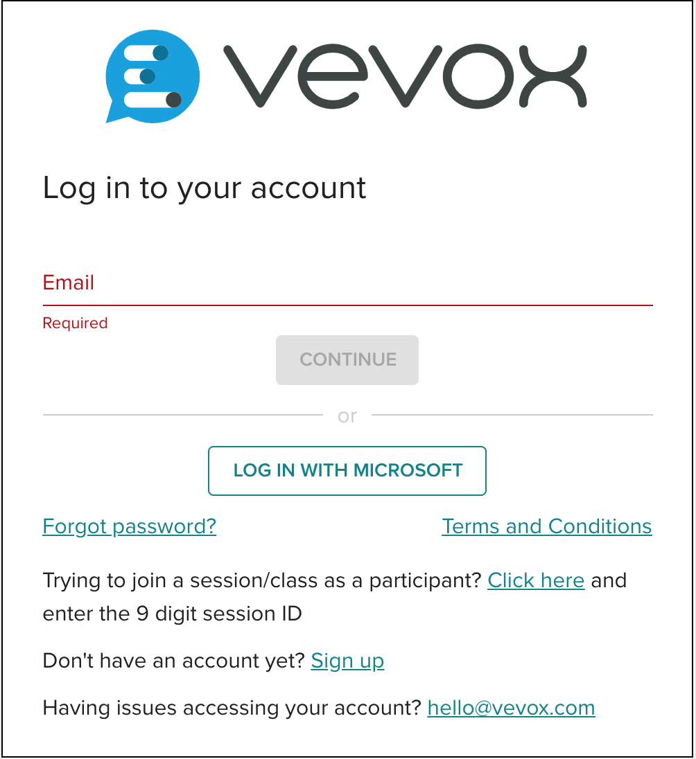 Why can’t I log into my account? Vevox helpsite