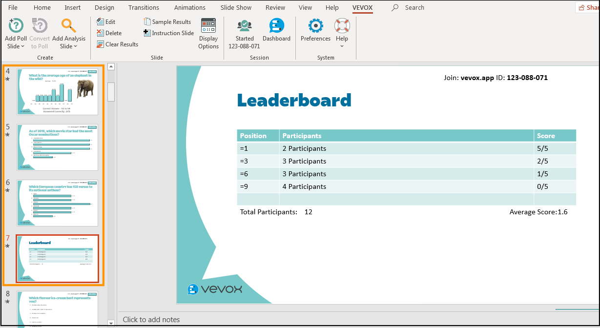 Leaderboard PowerPoint Template