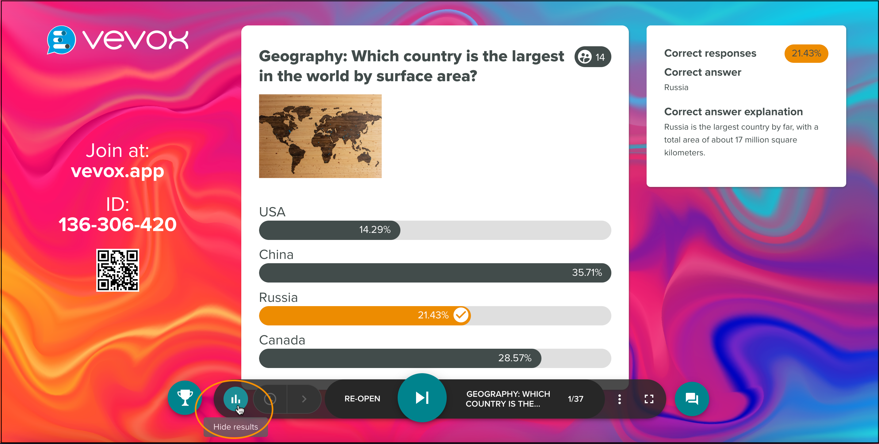 Show a leaderboard to participants – Vevox helpsite